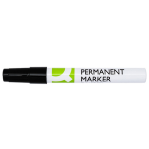 Marcatore permanente Q-Connect con fusto in metallo e punta conica 4 mm nero KF11708
