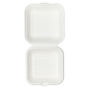 Contenitori hamburger in bagassa sbiancata Ferrari Bio conf. 100 pz 150x150x80 mm - FBIO23