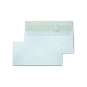 Busta Blasetti Strip 90 senza finestra - 90 g/m² lembo strip 11x23 cm - bianco - conf. 500 pz - 0048