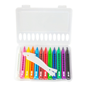 Pastelli a cera acquerellabili Donau - astuccio appendibile trasparente da 12 colori assortiti - 322300