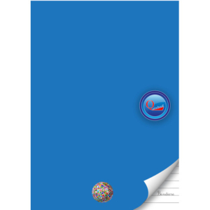 Maxi quaderno Logos Quirebook A4 - 80 g/m² - 40 ff - 1R - azzurra - bandiere