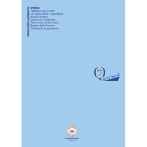 Maxi quaderno Logos Quirebook A4 - 80 g/m² - 40 ff - 5M - celeste - matematica primaria