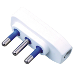 Spina di rete piatta 90° 2P+T 16A MKC conf. bulk bianca 492517933
