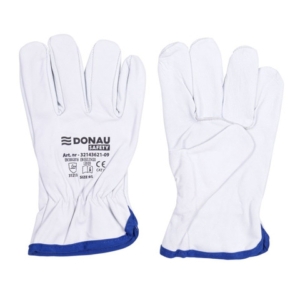 Guanti da lavoro in pelle di capra Donau Safety per logistica - taglia S - DPI Cat. II - conf. 12 pezzi - 32143621-07