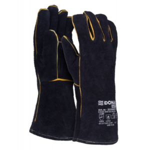 Guanti da lavoro in pelle crosta bovina Donau Safety per saldatura/metallurgia taglia XL - DPI Cat. II - conf. 12 pezzi