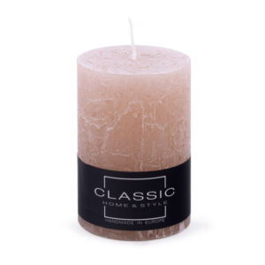 Candela a colonna rustica Donau Home 70x100 mm rosa polvere 45337111-13