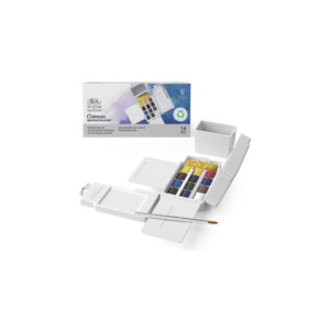 Acquerelli Winsor&Newton Cotman Field Box - conf. 12 mezzi godet in colori assortiti - 0390639