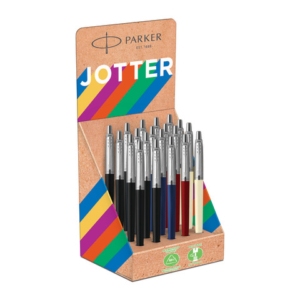 Espositore 20 penne a sfera Parker Jotter Originals - colori fusto nero/rosso/bianco/blu - 2190110