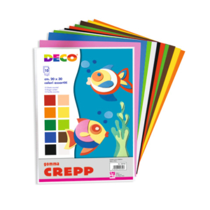 Fogli di gomma Deco Crepp 20x30 cm - conf. 10 fogli in colori assortiti 04754