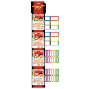 Cravatta da 40 buste di etichette Markin per la scuola personalizzabili - 2 misure assortite - X120PERS-ESP40