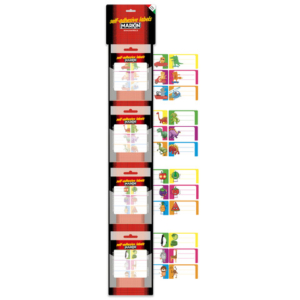 Cravatta da 40 buste di etichette Markin 70x37 mm - decorazioni assortite X11046ESP40