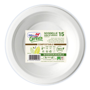 Scodella in polpa Dopla Green 450 ml bianco - conf. 15 pz - 07746