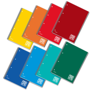 Quaderno spiralato One Color A5+ 80 g/m² - 60 ff microperforati 1R - con fori per archiviazione - 1149
