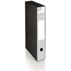 Registratore protocollo con custodia Q-Connect dorso 5 cm - 28,5x35 cm - grigio - 0201041/PM.GR
