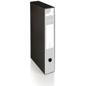 Registratore commerciale con custodia Q-Connect dorso 5 cm - 28,5x32 cm - grigio - 0201041/QM.GR