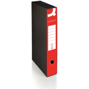 Registratore protocollo con custodia Q-Connect dorso 5 cm - 28,5x35 cm - rosso - 0201041/PM.RO