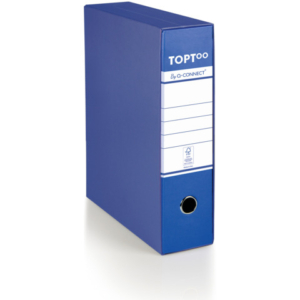 Registratore commerciale con custodia TOPToo by Q-Connect dorso 8 cm - 28,5x32 cm - blu - 0201042/Q.BS