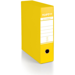 Registratore commerciale con custodia TOPToo by Q-Connect dorso 8 cm - 28,5x32 cm - giallo - 0201042/Q.GI