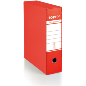 Registratore commerciale con custodia TOPToo by Q-Connect dorso 8 cm - 28,5x32 cm - rosso - 0201042/Q.RO