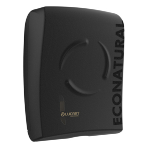 Dispenser per asciugamani piegati a Z, V e C Lucart Professional Econatural Flow 40,4x32x15,5 cm nero - 892509