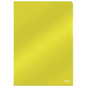 Cartellina a L in PVC Esselte Crystal A4 giallo - conf. 25 pz - 55431