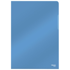 Cartellina a L in PVC Esselte Crystal A4 blu - conf. 25 pz - 55435
