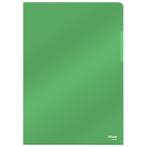 Cartellina a L in PVC Esselte Crystal A4 conf. da 25 pezzi Esselte verde - 55436