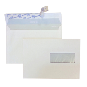 Buste con finestra Blasetti Strip 90 - 90 g/m² bianco - 16x23 cm - conf. 500 pz - 0170