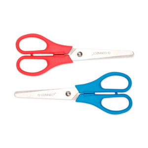 Forbici per bricolage in blister Q-Connect rosso e blu 13,5 cm - KF01229