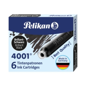 Cartuccia per stilografica Pelikan TP/6 nero brillante astuccio da 6 - 100401546