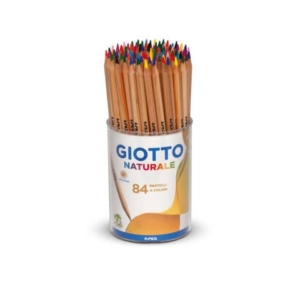 Matite colorate GIOTTO Naturale assortiti barattolo da 84 - F520200