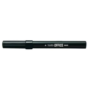 Marcatori punta in fibra TRATTO Office punta conica 2 mm nero Conf. 12 pezzi - F731603