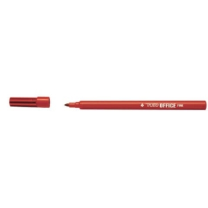 Marcatori punta in fibra TRATTO Office punta conica 0,7 mm rosso Conf. 12 pezzi - F730502