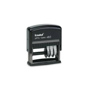 Printy 4813 Datario con testo Trodat PERSONALIZZATO fino a 2 righe nero dim. max personalizzazione 26x9 mm - 181812