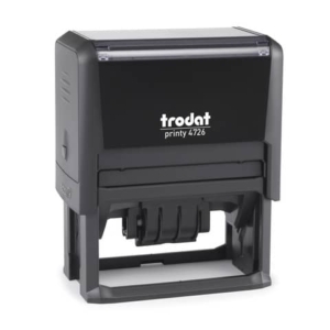 Printy 4726 Datario con testo Trodat PERSONALIZZATO fino a 3+3 righe nero dim. max personalizzazione 75x38 mm