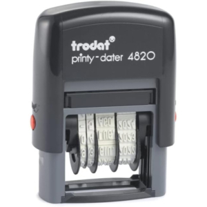 Datario autoinchiostrante TRODAT PRINTY 4820 in plastica 4 mm nero - 211865