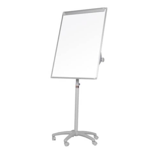Lavagna a fogli mobili con 5 ruote Q-Connect cancellabile acciaio laccato 70x100 cm grigio - KF04159