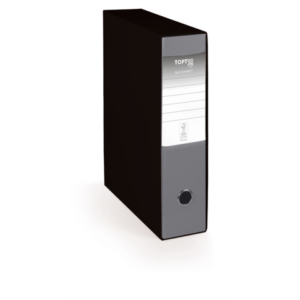 Registratore protocollo con custodia TOPToo Plus by Q-Connect dorso 8 cm - 28,5x35 cm - grigio - 0201043/P.GR