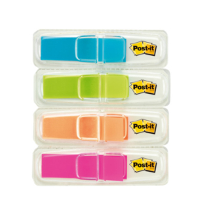 Segnapagina removibili Post-it® Index Mini con dispenser turchese, arancio, lime, rosa 4 conf. da 35 - 683-4ABXEU