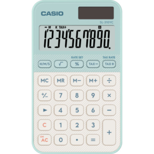 Calcolatrice tascabile Casio solare o batteria - display 10 cifre - verde SL-310YC-LG-W-EP