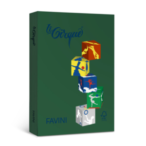 Carta colorata Favini Le Cirque A4 80 g/m² verde bosco 304 risma da 500 fogli - A71D534