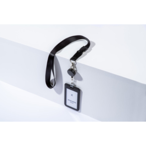 Kit porta badge 110x68 mm + cordoncino 440x20 mm + avvolgibile nero con filo 80 cm Avery nero - R4828HB-1