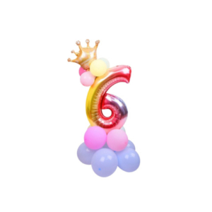 Set palloncini Party Go multicolor indicanti anni/eta' H.80 cm conf. 15 pz n° 6 - FB0954