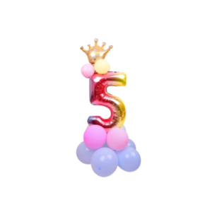Set palloncini Party Go multicolor indicanti anni/eta' H.80 cm conf. 15 pz n° 5 - FB0953
