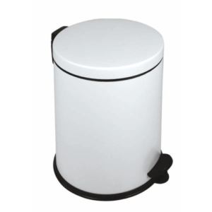 Pattumiera a pedale New bin basic 260x360 mm acciaio verniciato bianco 913121