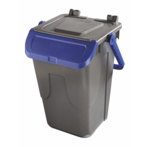 Bidone con sportello a becco in PP Medial Duck 35L grigio-blu 720115