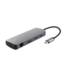 Adattatore multiporta Trust Dalyx in alluminio 8-in-1 25672