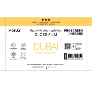 Pellicola protettiva per Smartphone Celly Dubai Glossy  Electric Plate - conf. 50 pz - PROFILMPRO50