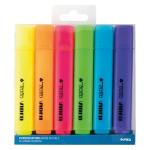 Evidenziatori TRATTO Video 1-5 mm assortiti conf. da 6 - F83100000