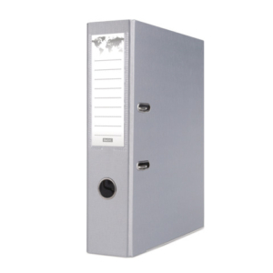 Registratore a leva senza custodia Binder BASIC-S in PP A4 - dorso 8 cm - grigio - 21024221-10